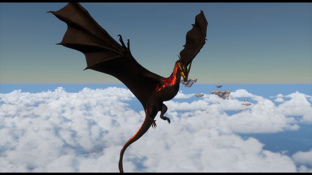 A screenshot from the game Draconia featuring a customized Wyvern