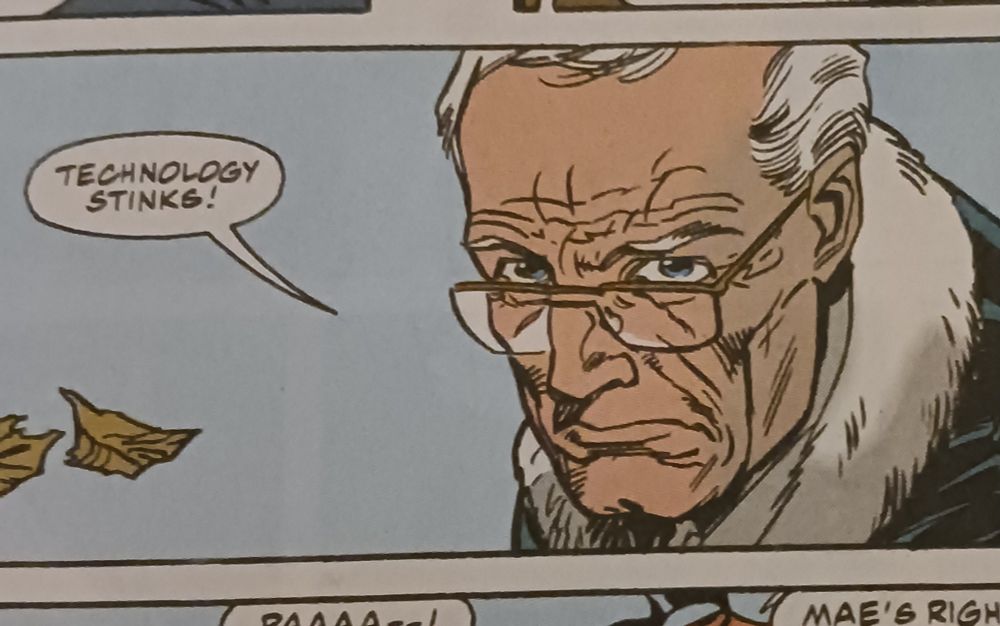 Jonathan Kent saying "Technology stinks!"