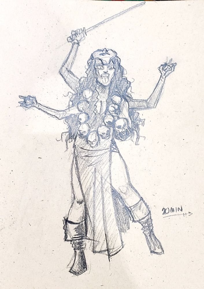 This is a 3p minute pose, I added extra arms to community the Kali feeling the costume was going for