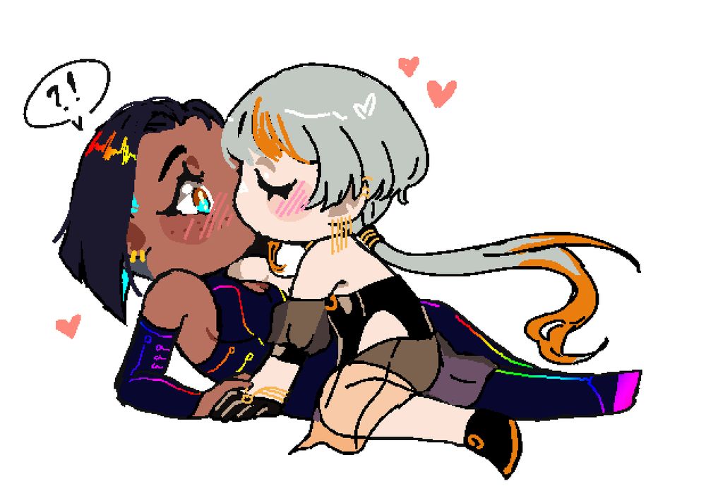 LIEE REY and Chis-A (in her English outfit) kissing