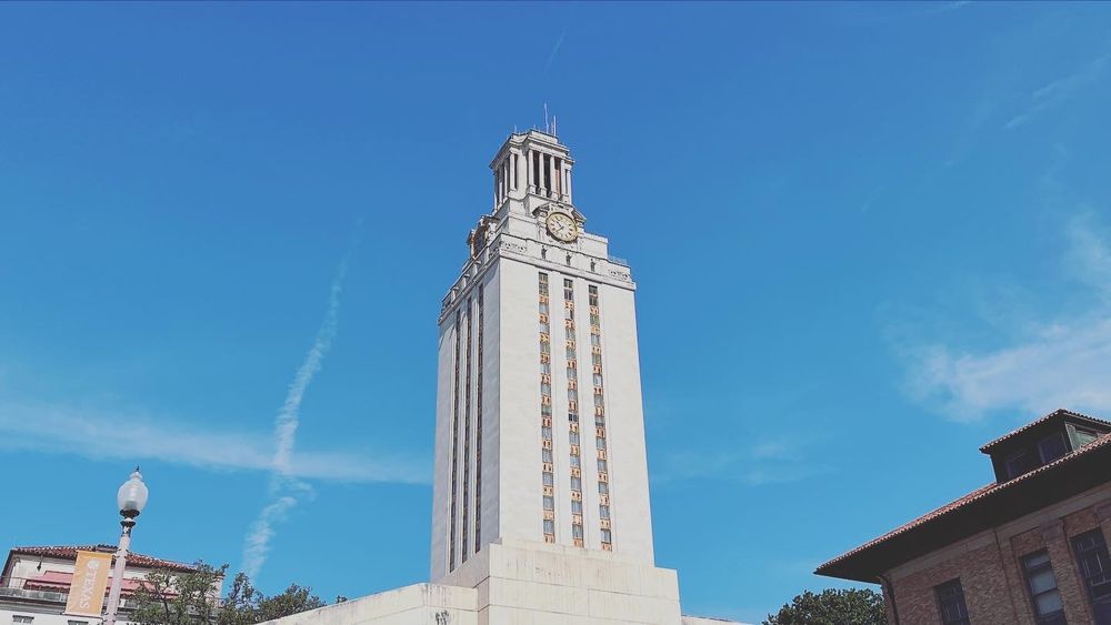 Picture of the UT Tower taken by me on my first day at UT as a postdoc in 2023!