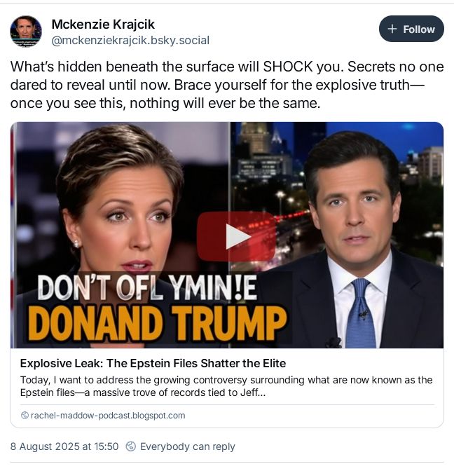SS of Clickbait post leading people to Telegram channel sign up

