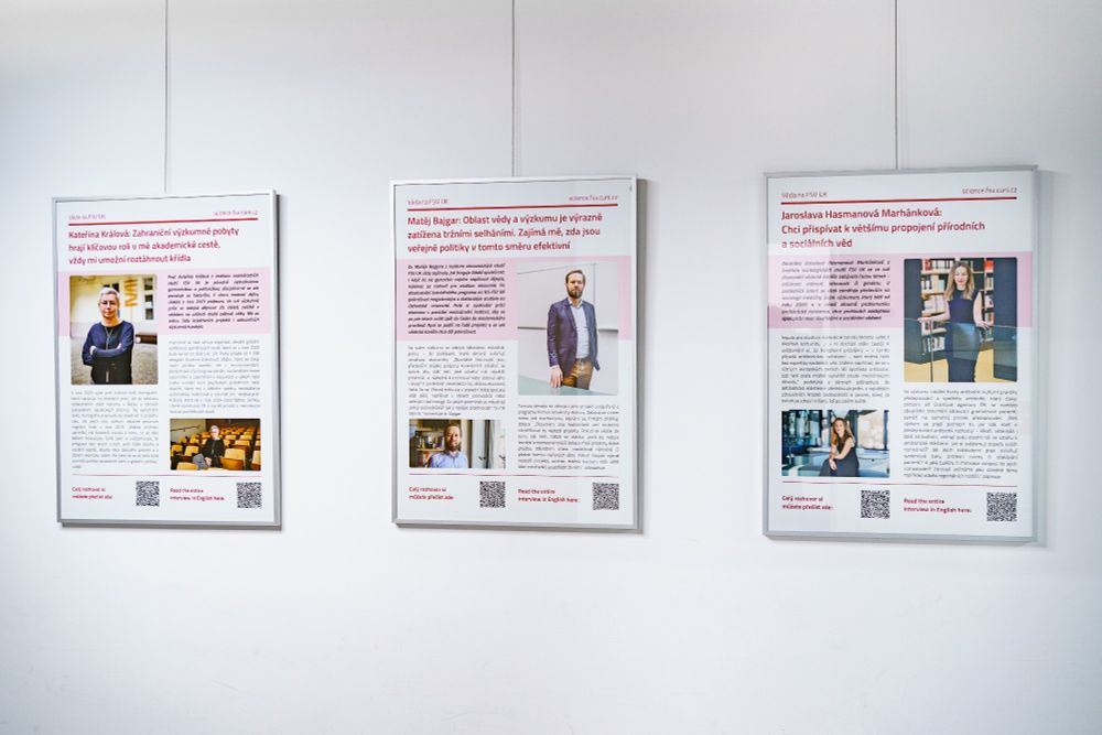 Several exhibition panels.