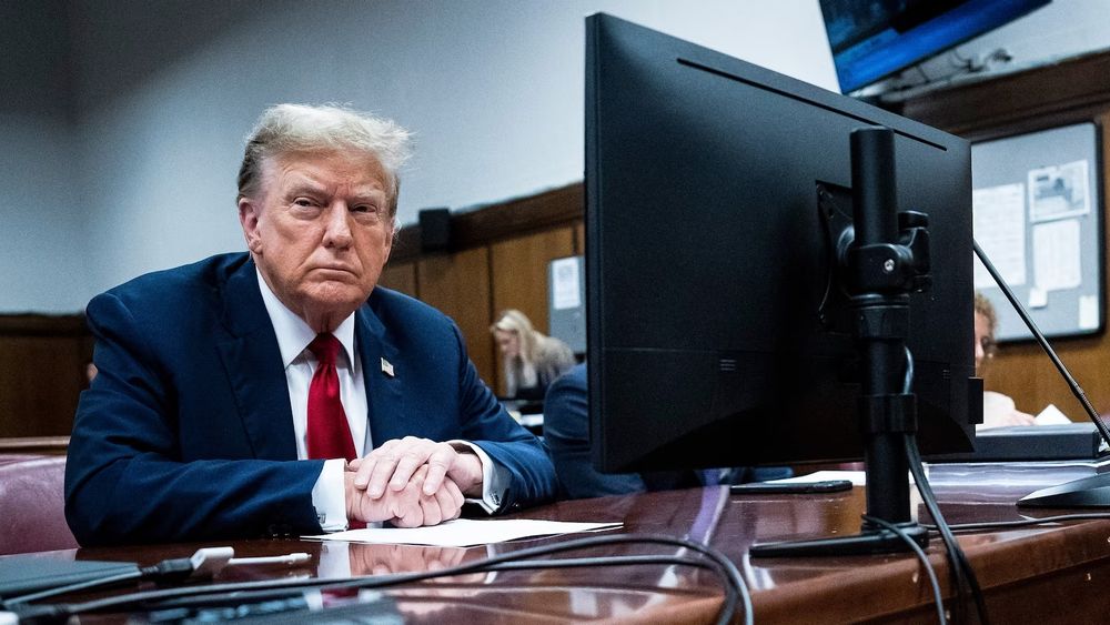 President Trump at a computer