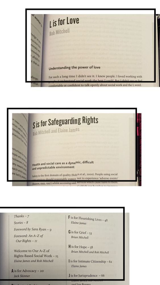 Picture of the book Social Work Cats and Rocket Science an A to Z of rights based practice 