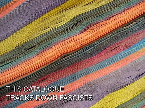 A photograph of a catalogue that undeniably tracks down fascists