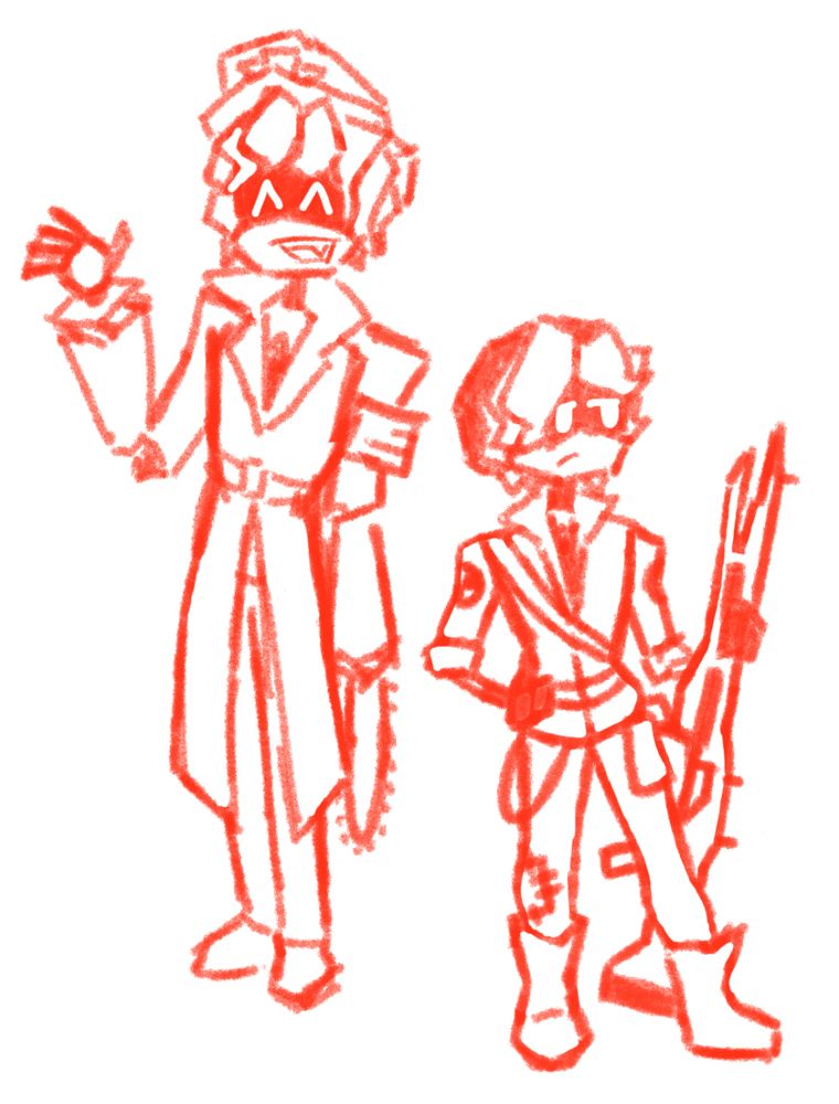 N standing next to Uzi