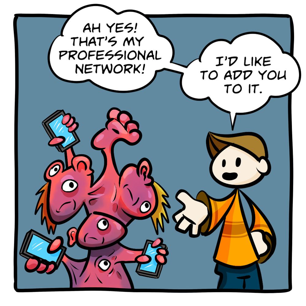 A friend wishes to add you to his professional network.