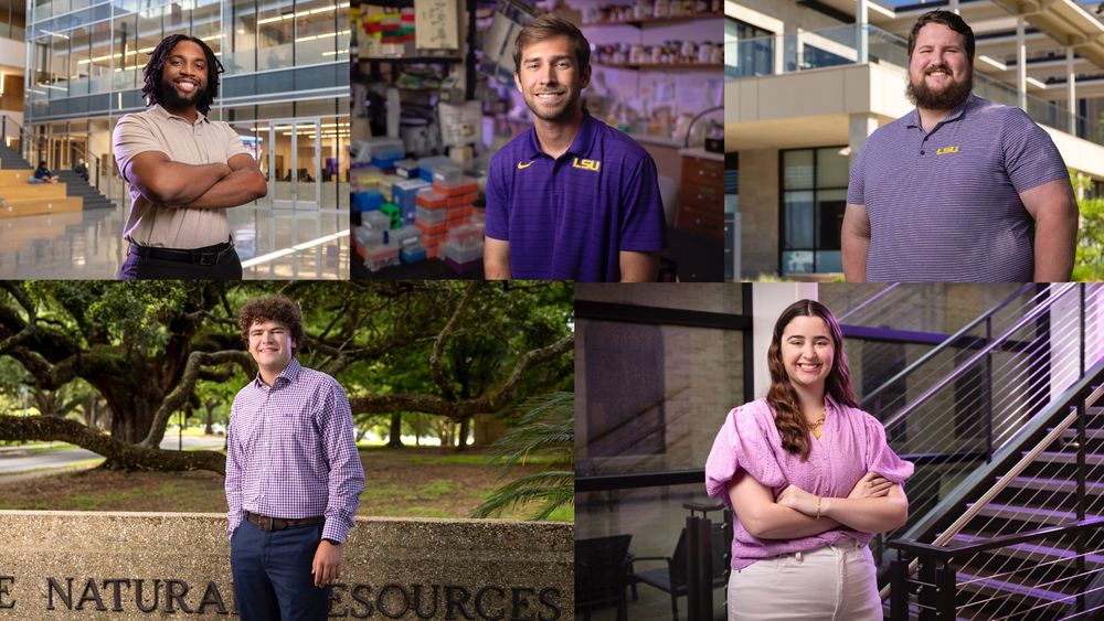 A collage of 5 senior student photos.