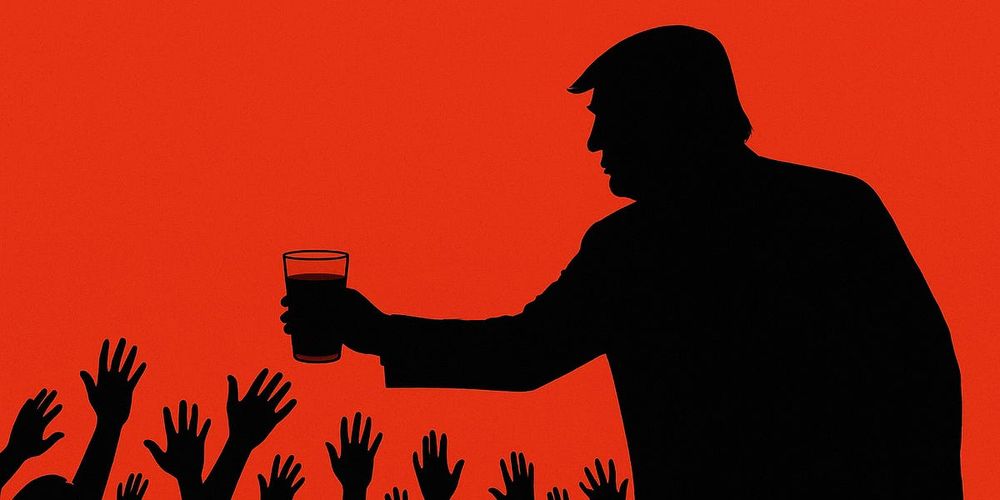 He didn’t need a jungle. With lies, fear, and blind loyalty, Trump built his Jonestown in the heart of our republic — and millions are still drinking…