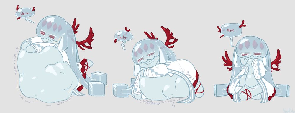 Ditto, but her belly is now opaque. 