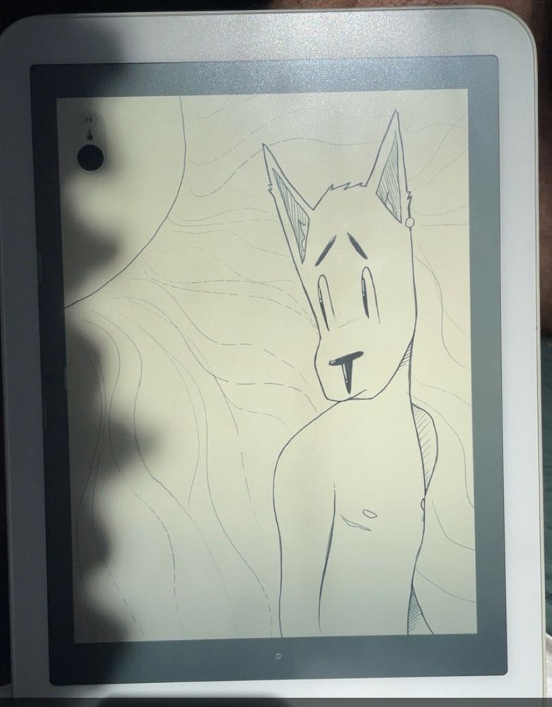 a doodle of a good ol boy basking in the sun

drawn on my daylight computer