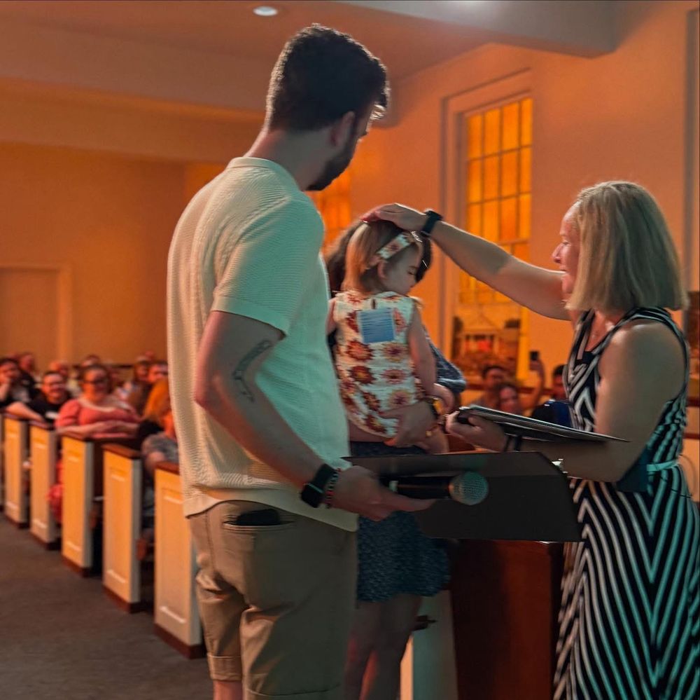 Celebrating the baptism of James and welcoming her parents Thomas and Amber into our Glendale family as they joined today.