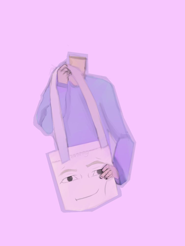 A Tote bag with a Man Face from Roblox
