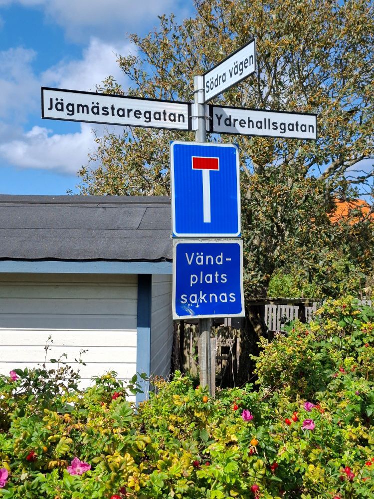 Schwedisches Straßenschild.