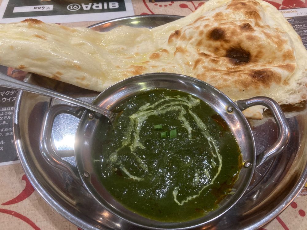 チキンサグカレーとナン