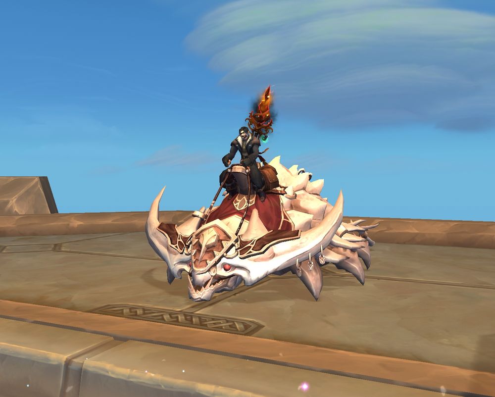 a mage in wow on a krolusk mount