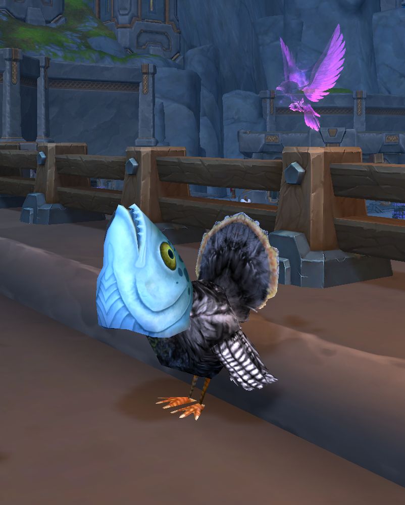 a turkey with a fish head