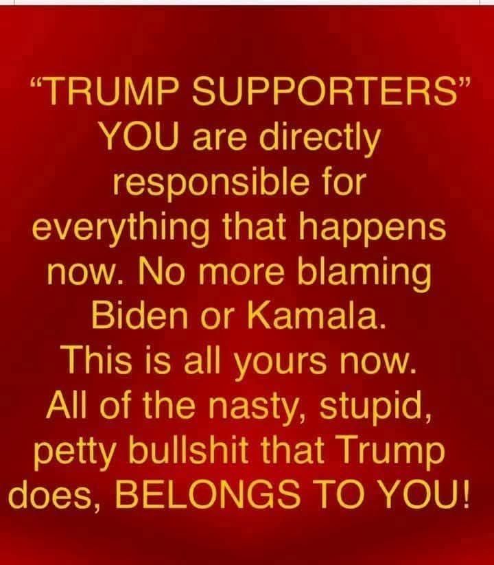 Yellow text on red background