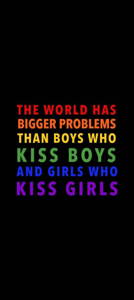 Multi colored text on black background.