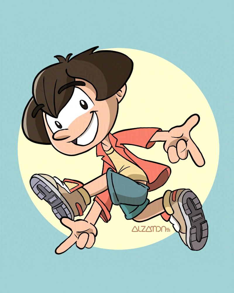 My OC Daniel performing a well-known Sonic pose.