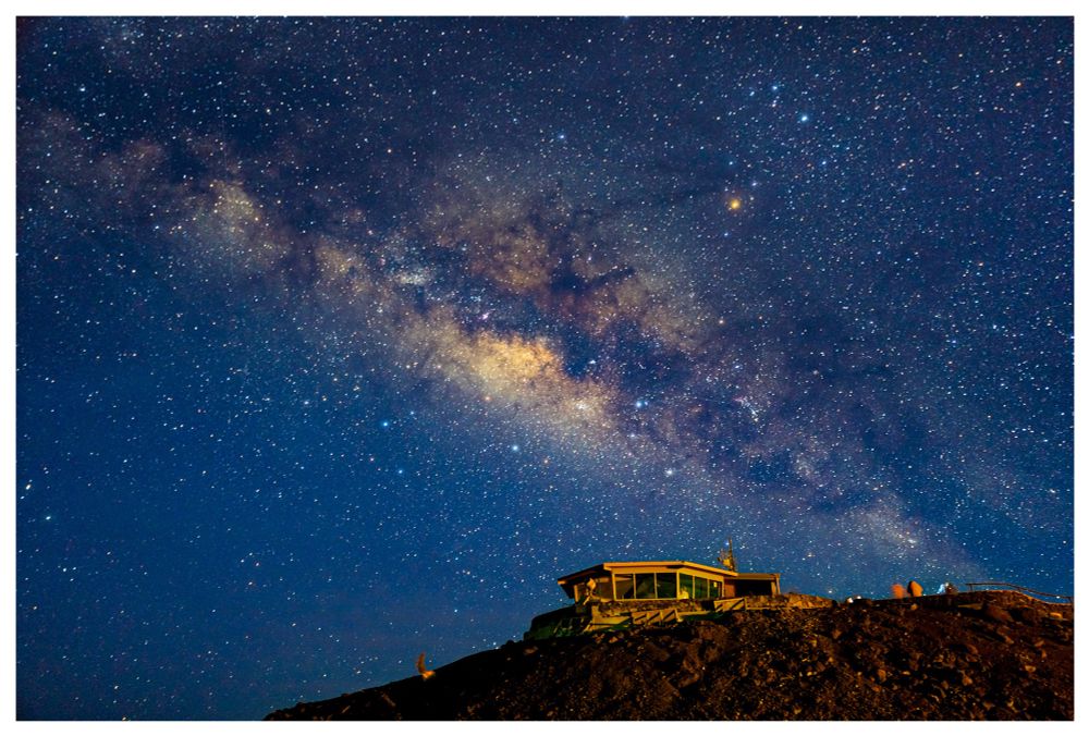 Milky Way galactic core photo at Mt Haleakalā, Maui Hawaii