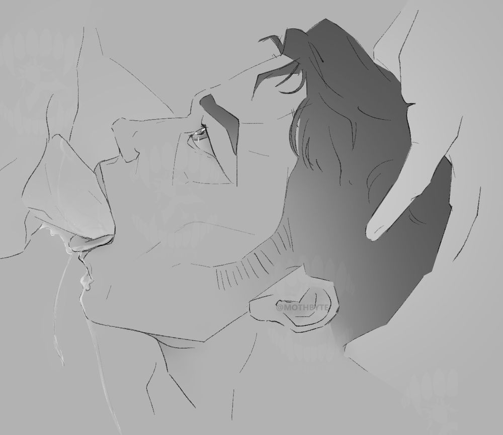 Jayce Talis taking it like a good boy, eyes up, tongue out and sucking on dick while a hand guides him