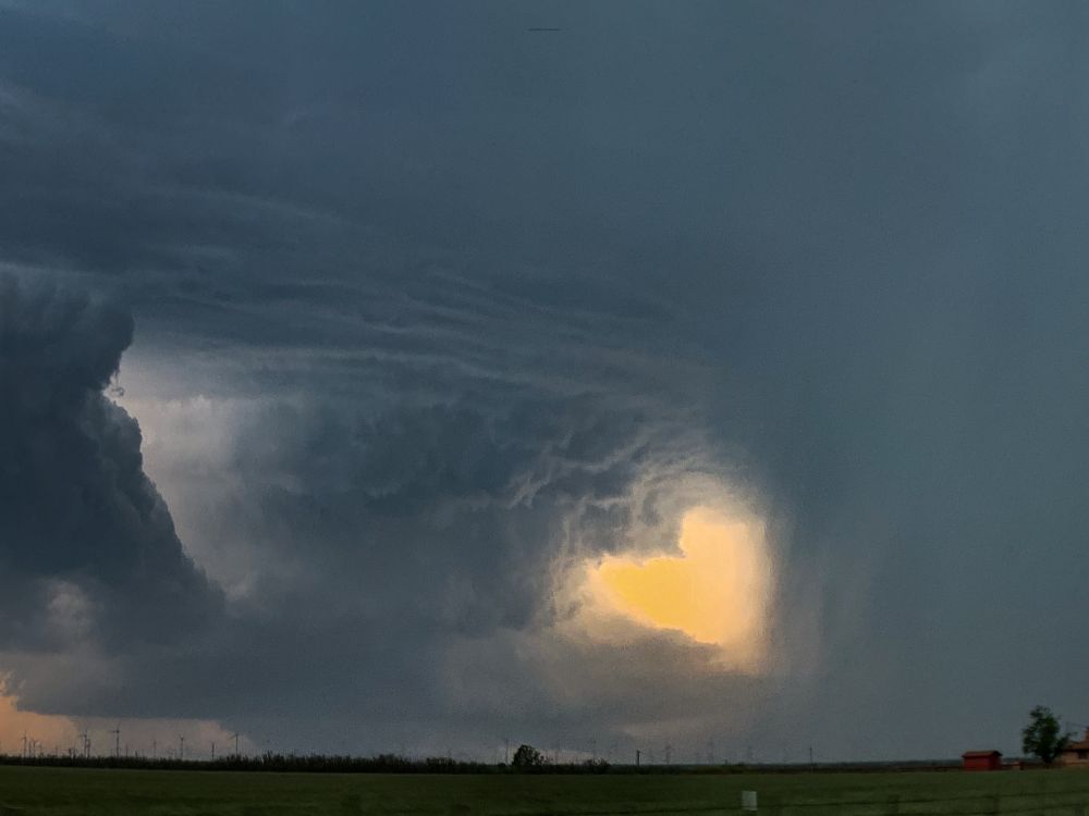 A twisted updraft near Benjamin, TX 