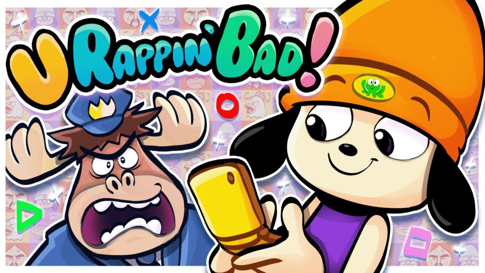 Thumbnail featuring Parappa the Rapper Texting while instructor Mooselini yells at him.