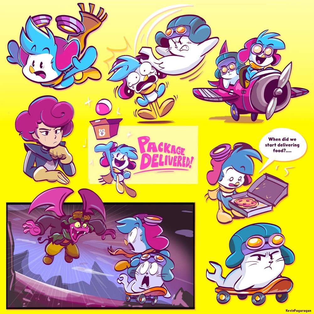 Art of my Original Characters Popple & Sammi, and some of their enemies.