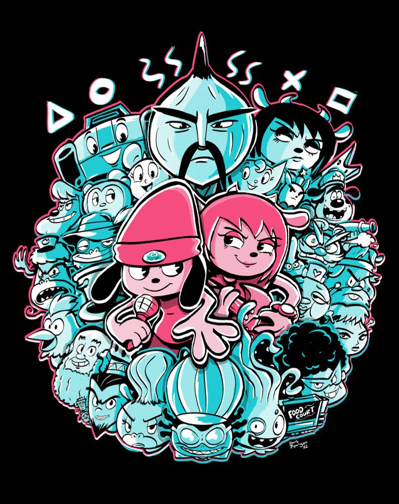 Characters from the Parappa The Rapper / Um Jammer Lammy Series. 