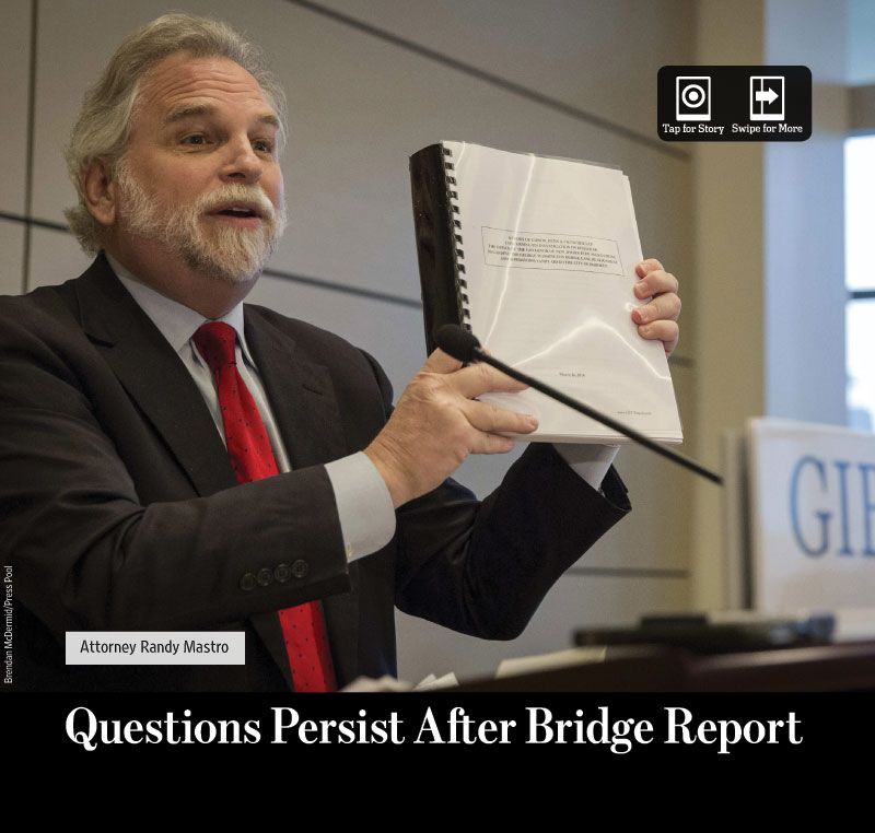 Randy Mastro, then at Gibson Dunn, answers questions at bridge-gate news conference, defending Chris Christie.