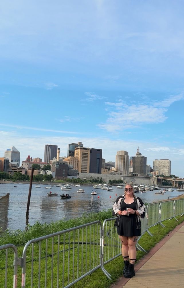 Me in a cute outfit by the river 