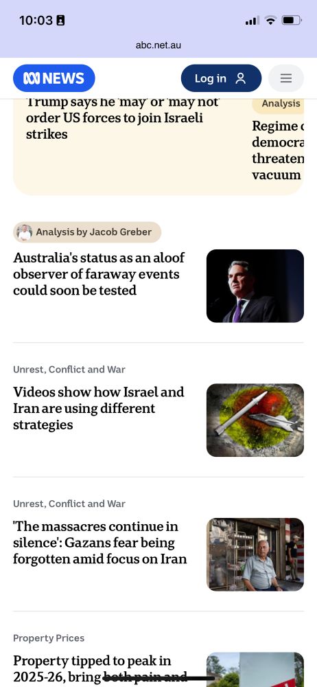 Headline of ABC article ‘Australia’s status as an aloof observer of faraway events could soon be tested’