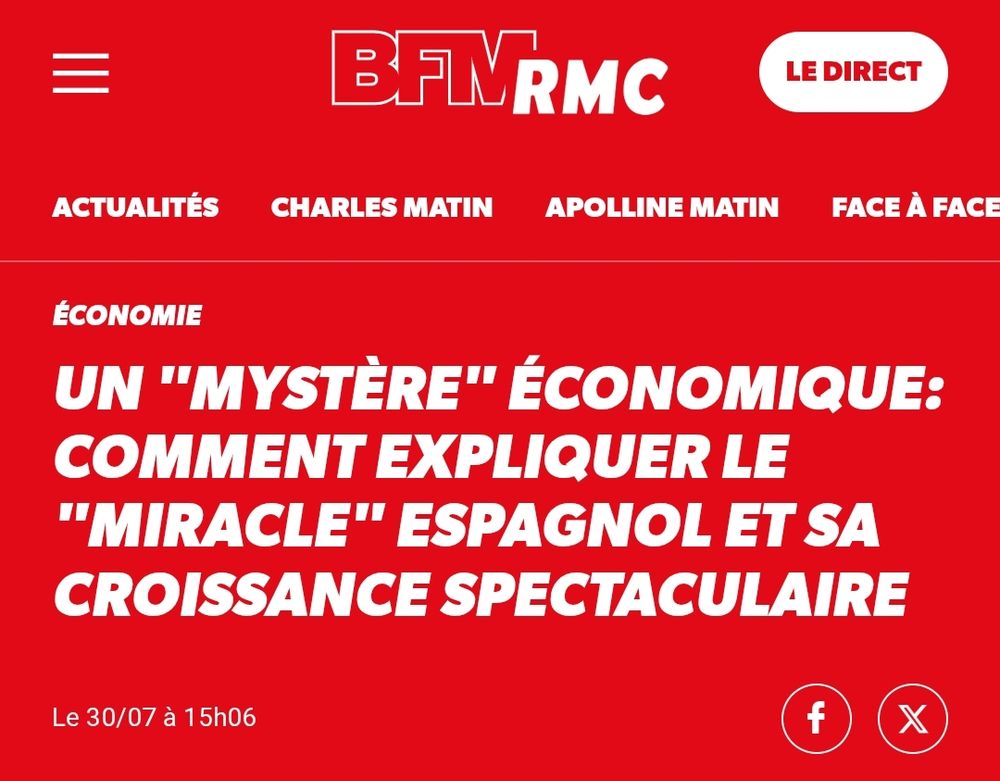 BFMTV : Un "mystère" économique: comment expliquer le "miracle" espagnol et sa croissance spectaculaire