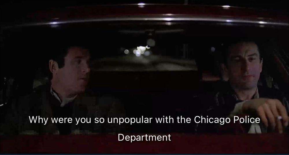 Scene from Midnight Run: Why were you so unpopular with the Chicago police department? 
