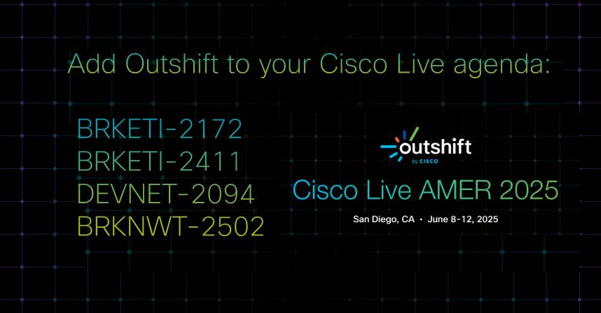 Add Cisco Live Outshift sessions to your agenda.