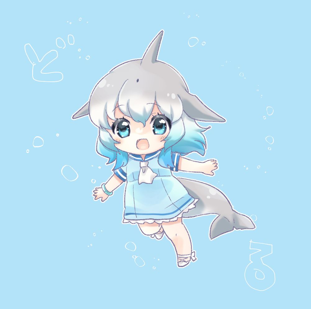 けものフレンズのバンドウイルカちゃんのファンアートです