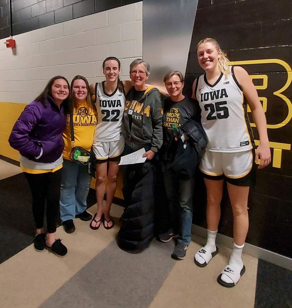 Meeting Caitlin and Monika after being Coach of the Day and sitting courtside. 