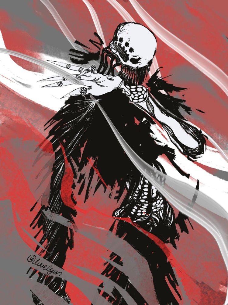 fanart of Davine Lu Linvega from the manga Blame!