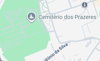 Cemitério dos Prazeres em um mapa do Google Maps