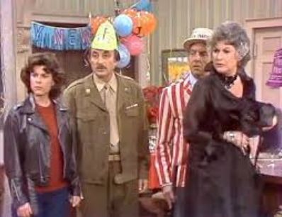 The cast of "Maude" dressed in a variety of nostalgic costumes representing the 1950s, the 1940s and the 1930s.