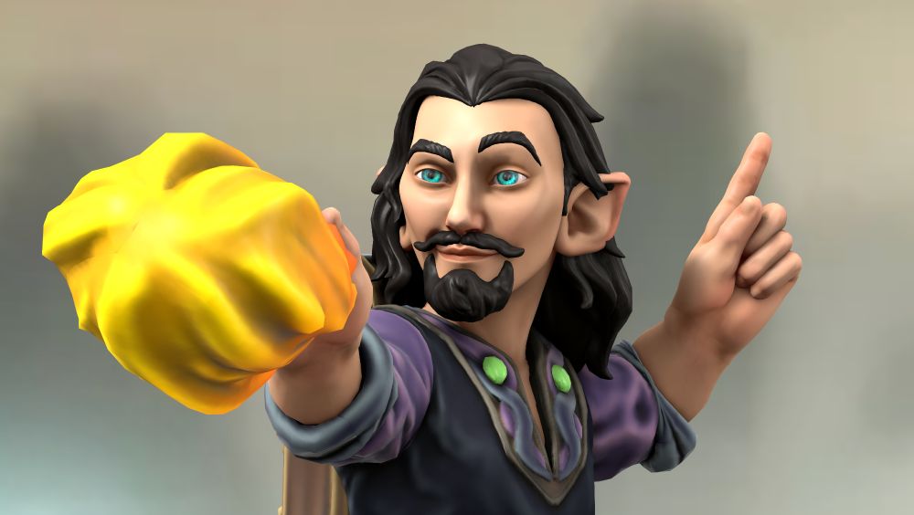 Behold! The terrifying wonderfulness of a sorcerer casting his sorcerous blast! Tonight's going to go great, or my name's not Godfrey Goodfoot!!!