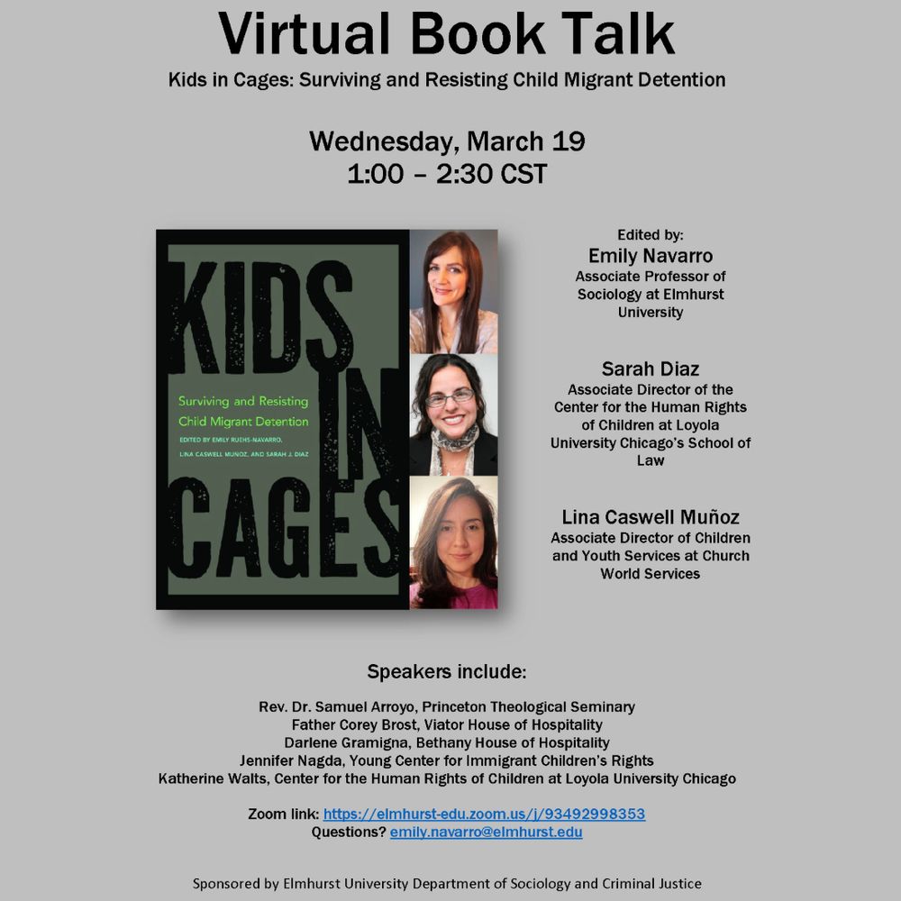 Virtual Book Talk "Kids in Cages: Surviving and Resisting Child Migrant Detention" 1:00 - 2:30 PM CST