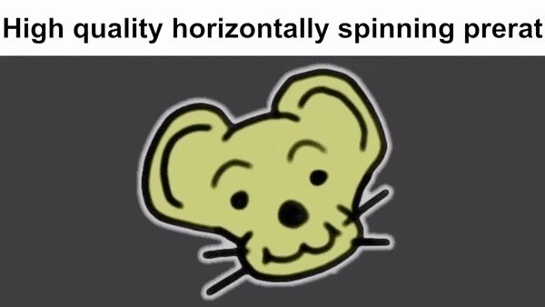 gif of a high quality horizontally spinning prerat
