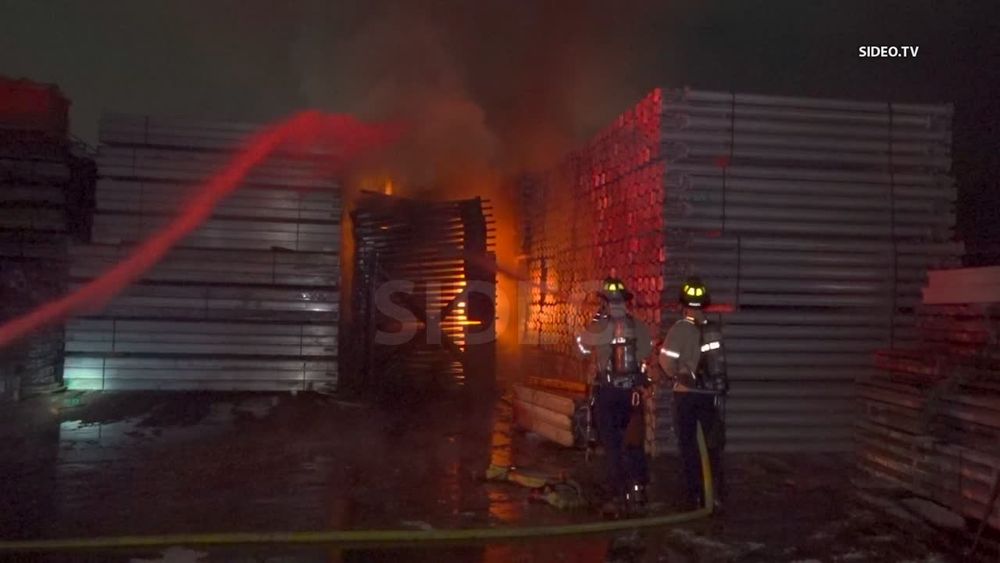 Commercial Fire At United Rentals Lot, (1 of 2) in Kearny Mesa