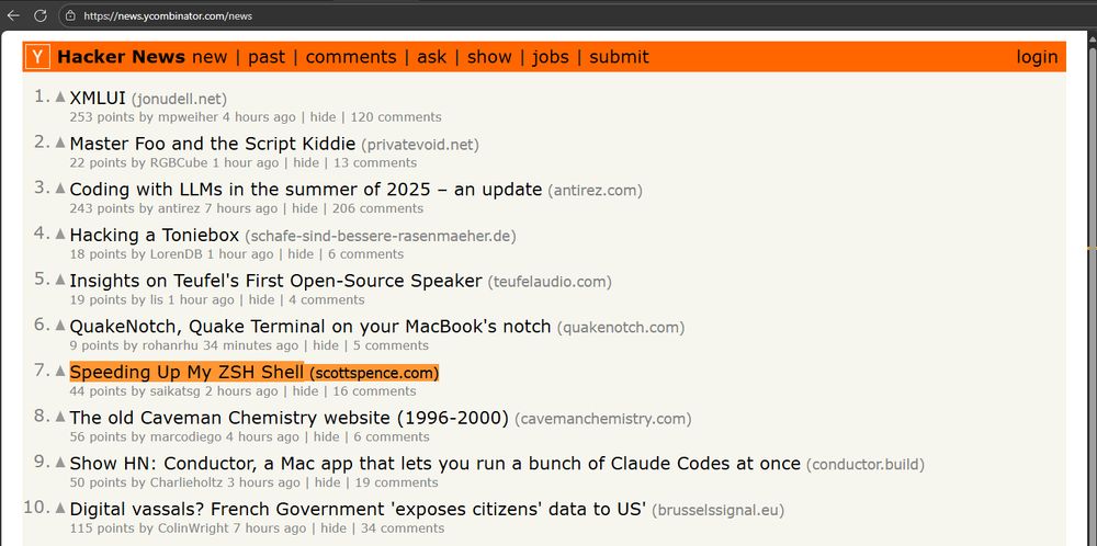 My post from the start of the year on speeding up my ZSH shell on the front page of hacker news: https://scottspence.com/posts/speeding-up-my-zsh-shell