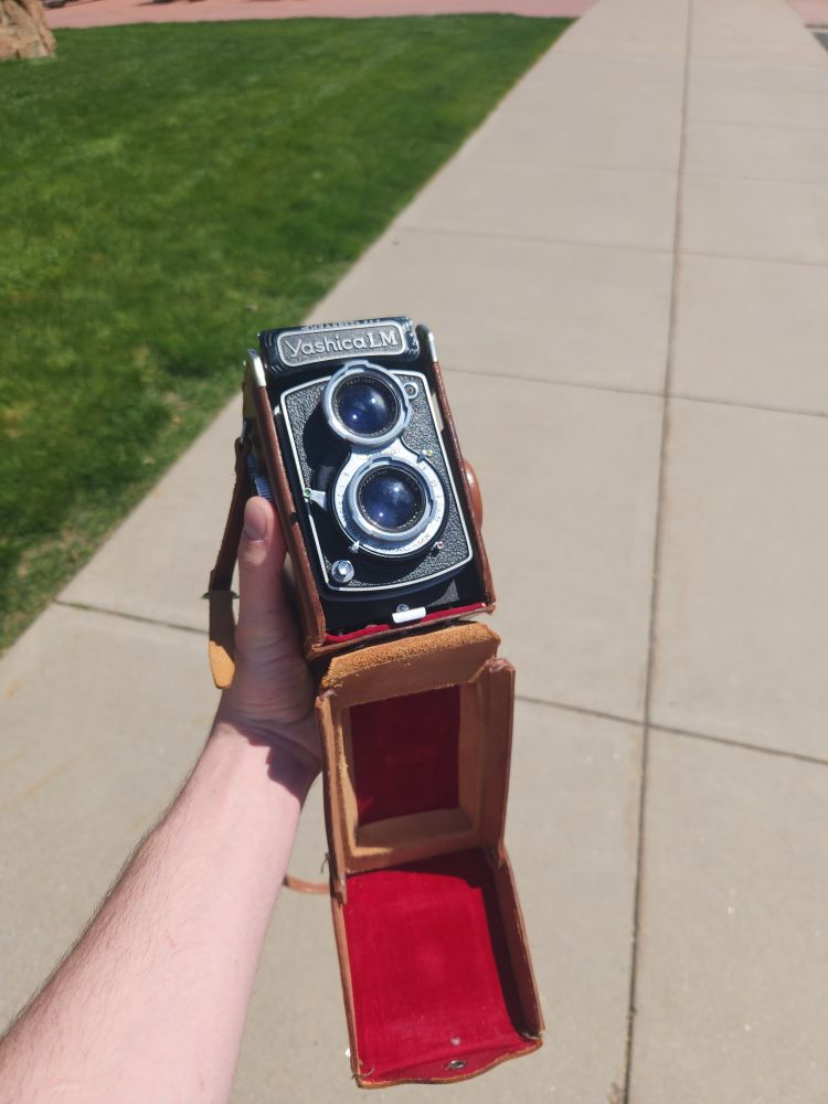 A Yashica LM TLR film camera