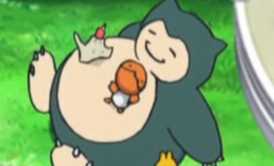 the pokemon trapinch and sandygast are relaxing on a snorlax
