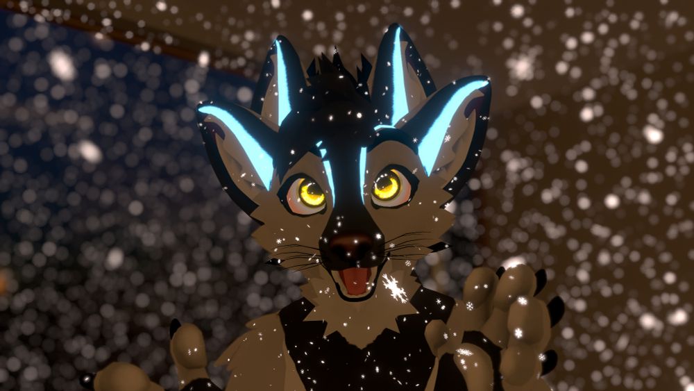 Ikodo as a Fennix excited about the first snow of the season.